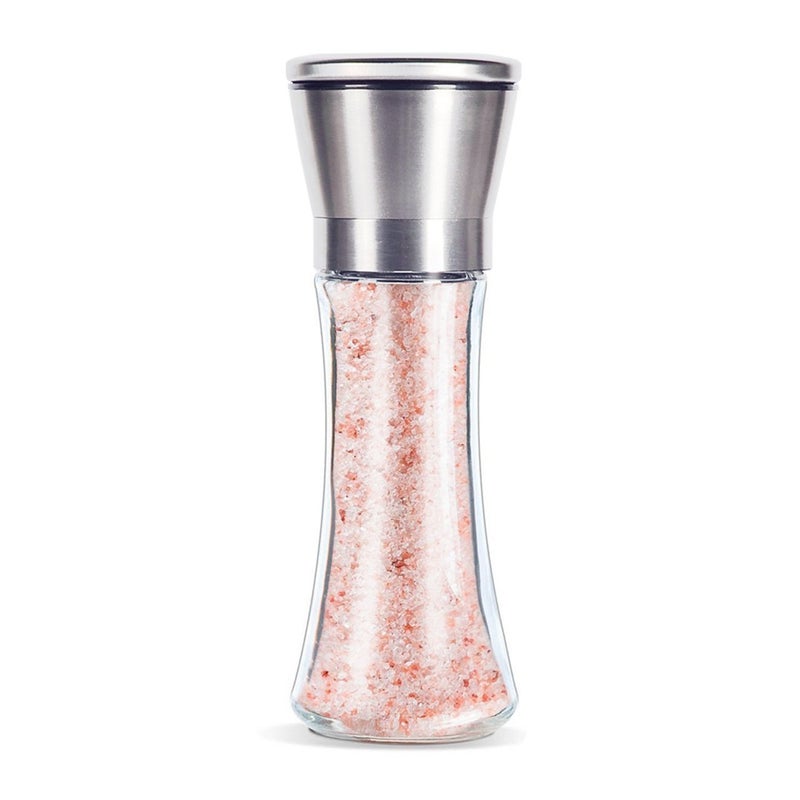 BlueSnail Stainless Steel Manual Grips Glass Salt Pepper Grinder Seasoning Bottle (7.5", Silver) - Image 1